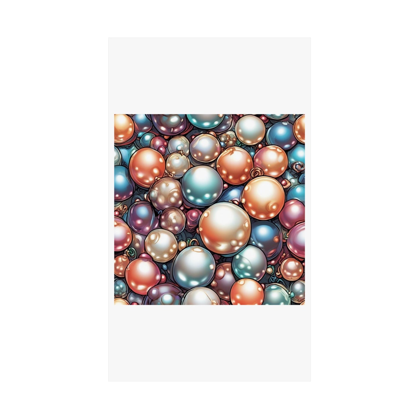 Glossy Orb Marble Abstract Gift Art Poster