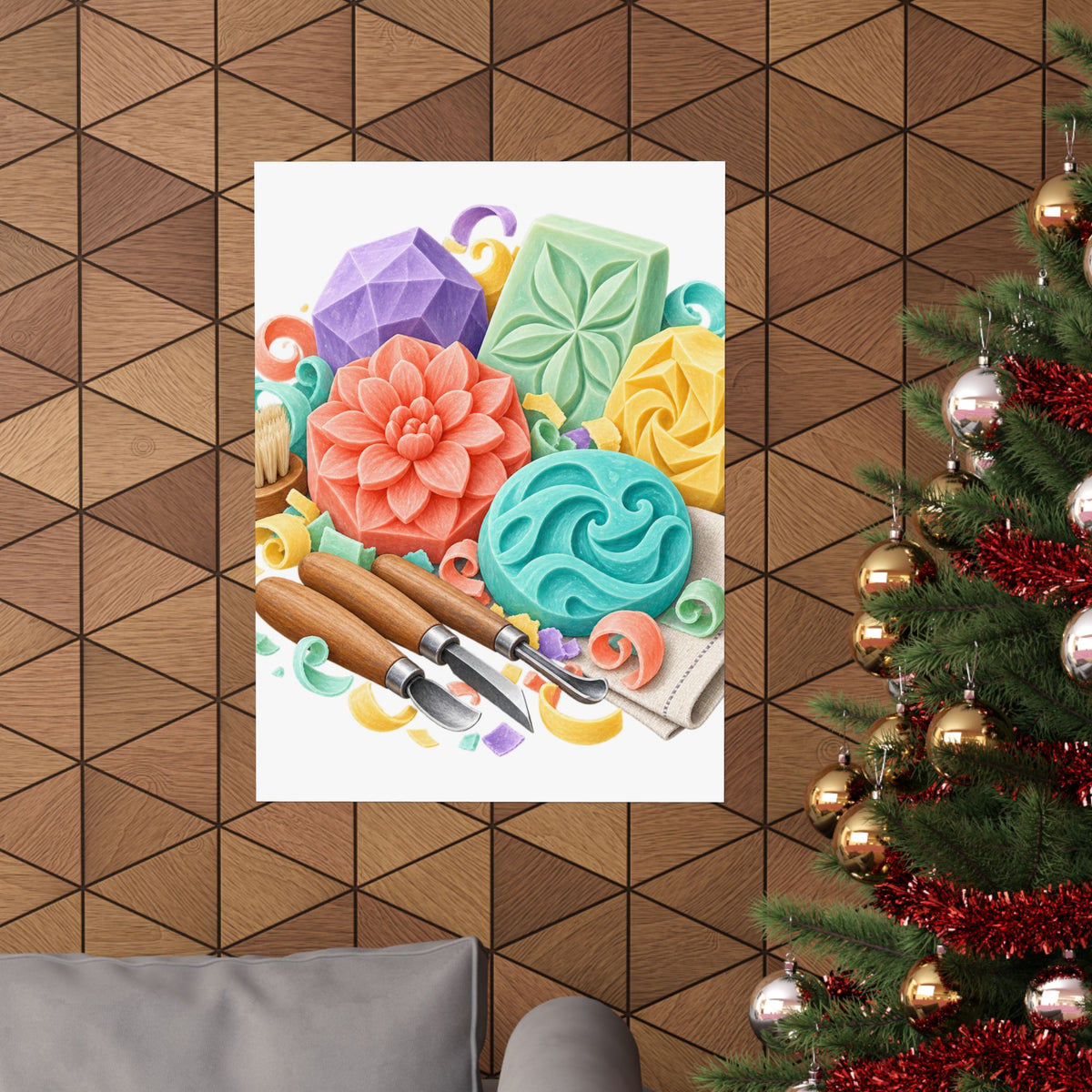 Colorful Soap Carving Workshop Poster