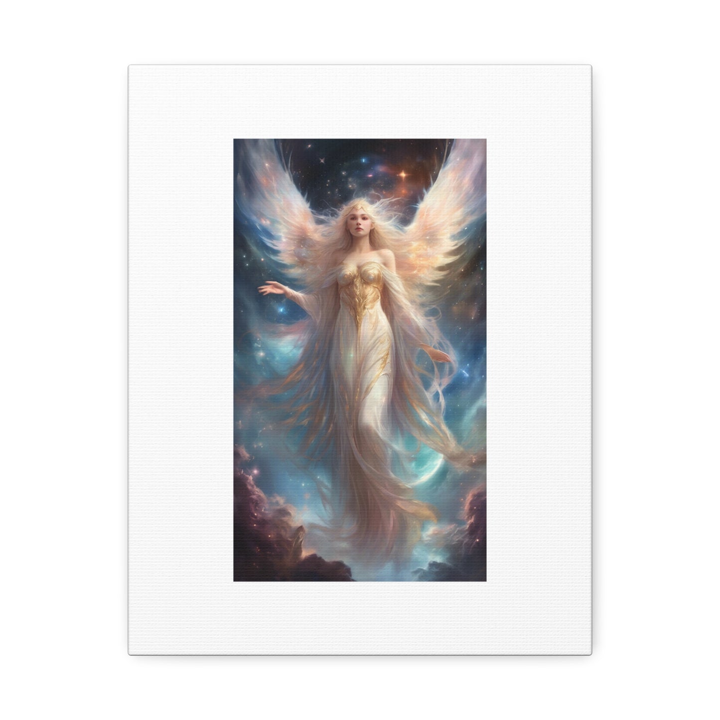 Celestial Winged Heroine Fantasy Portrait Canvas