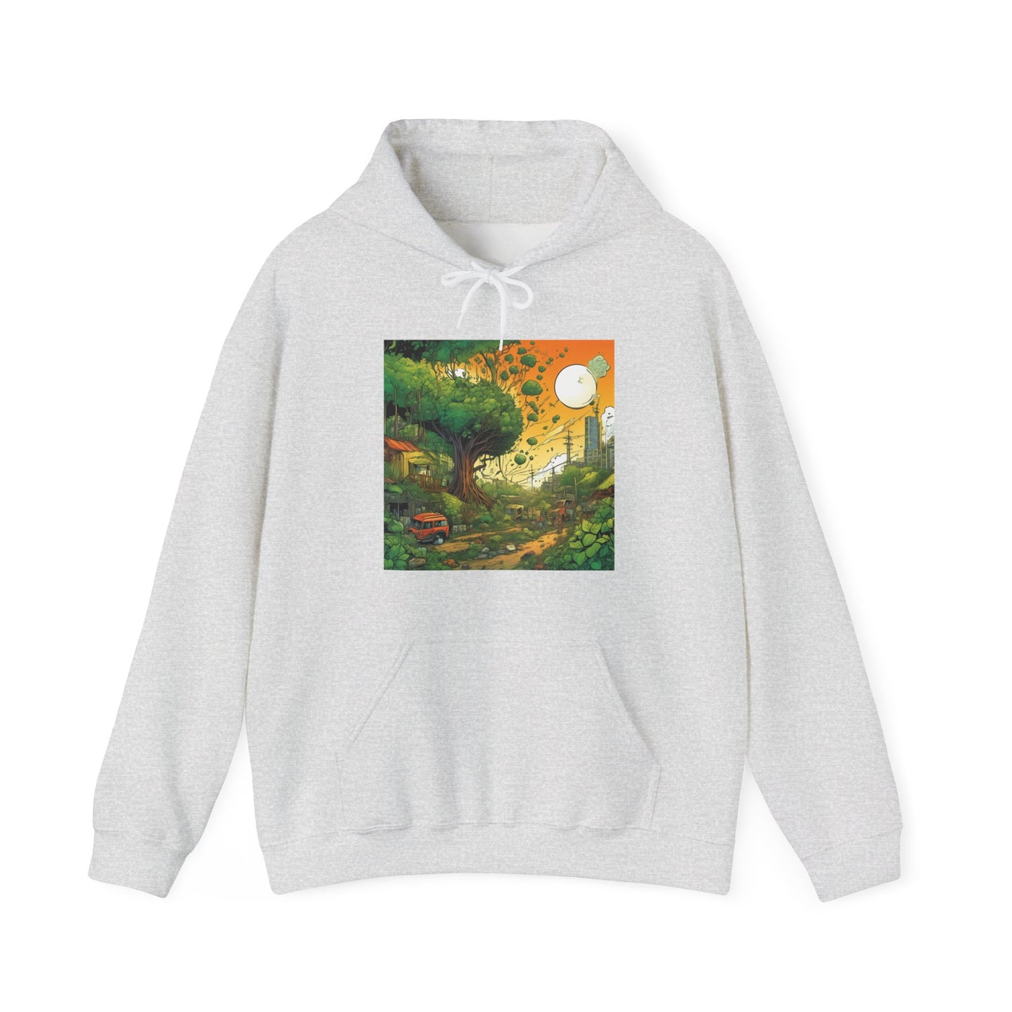 Cottage Road Landscape Nature Gift Art Hoodie