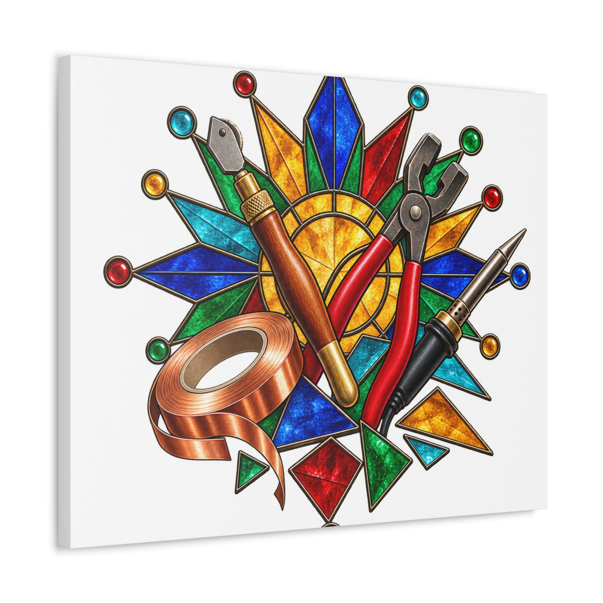 Stained Glass Workshop Tools Canvas
