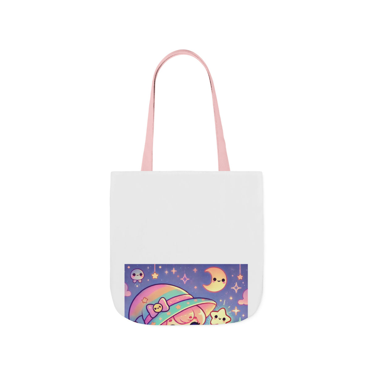Kawaii Moon Wand Pastel Fantasy Art Canvas Tote Bag