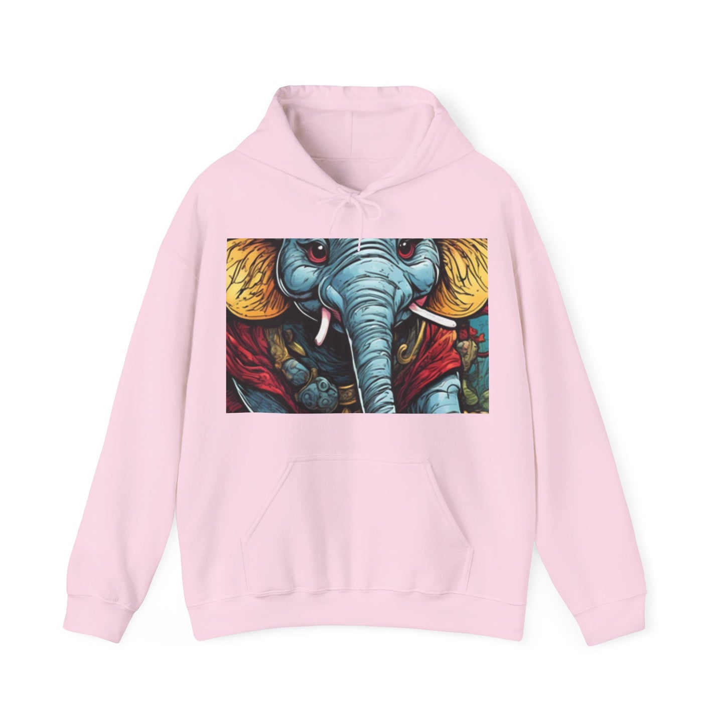 Colorful Elephant Garden Parade Wildlife Animal Art Hoodie