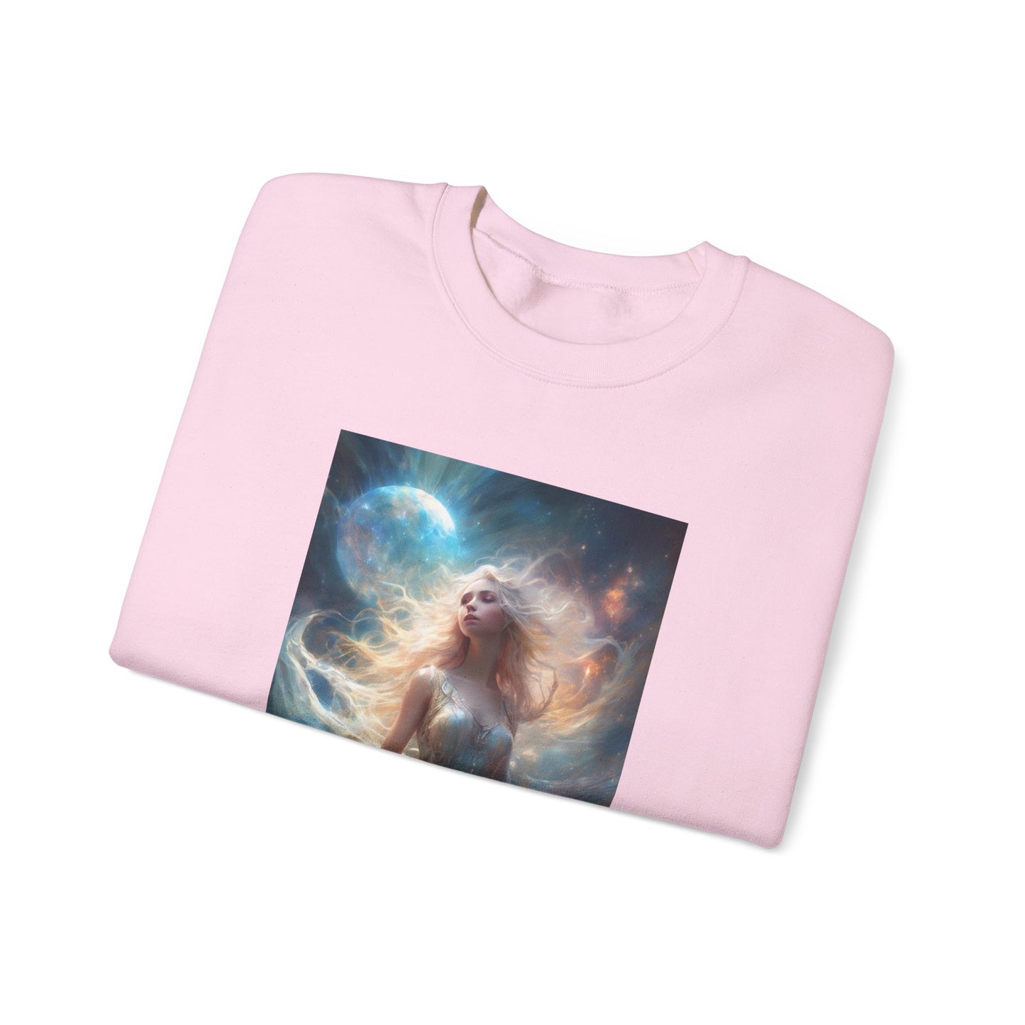 Moonlit Celestial Maiden Fantasy Portrait Sweatshirt
