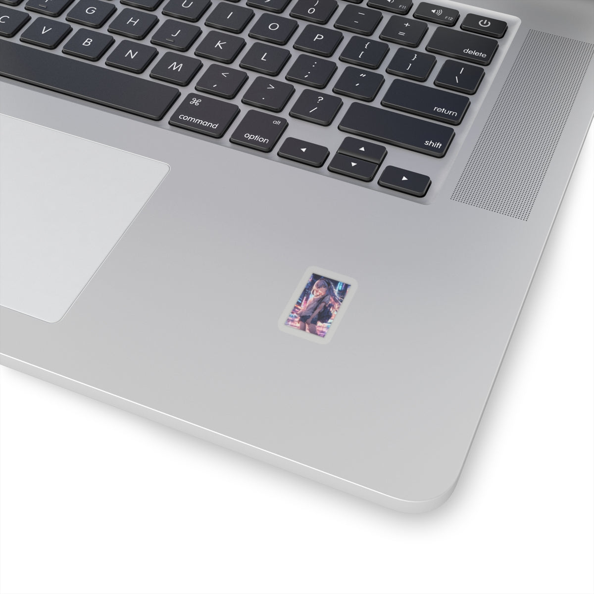 Anime City Night Heroine Portrait Neon Sticker