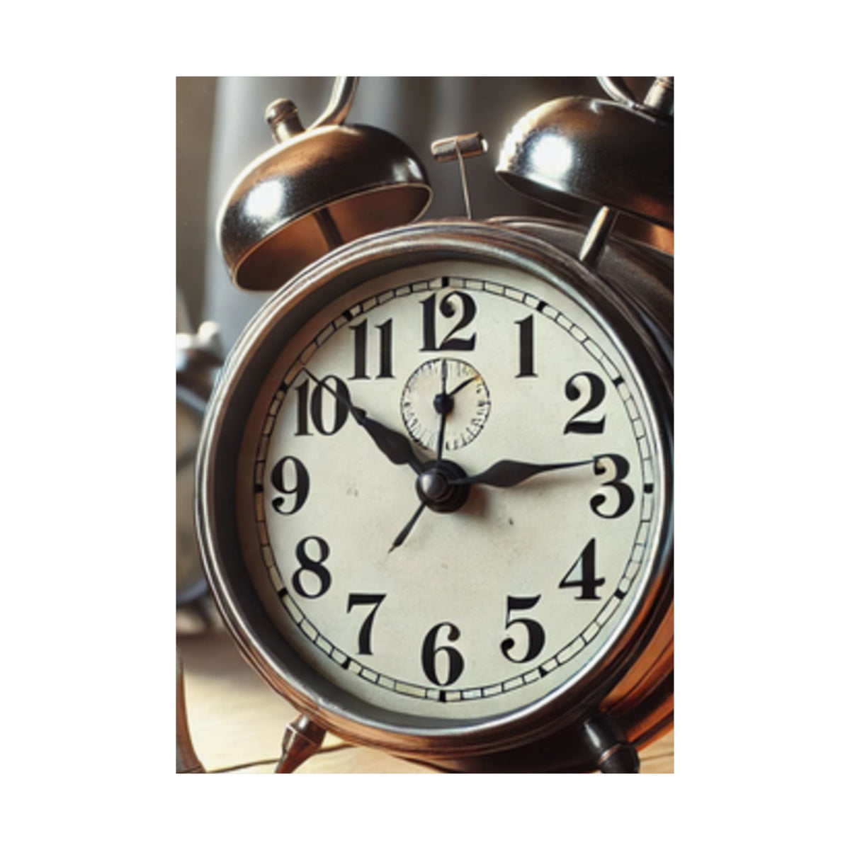 Vintage Alarm Clock Morning Routine Classic Clock Poster