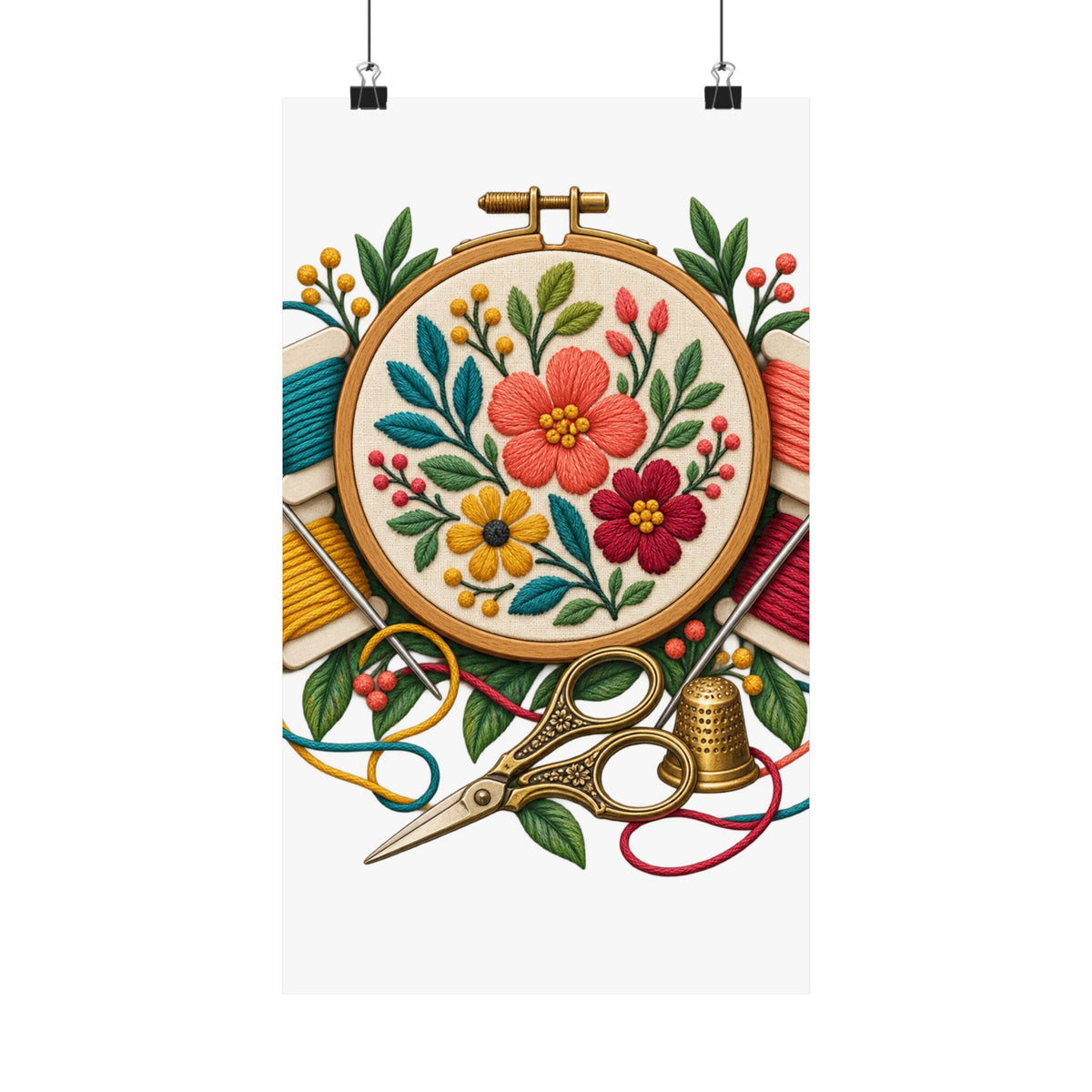 Botanical Embroidery Workshop Poster