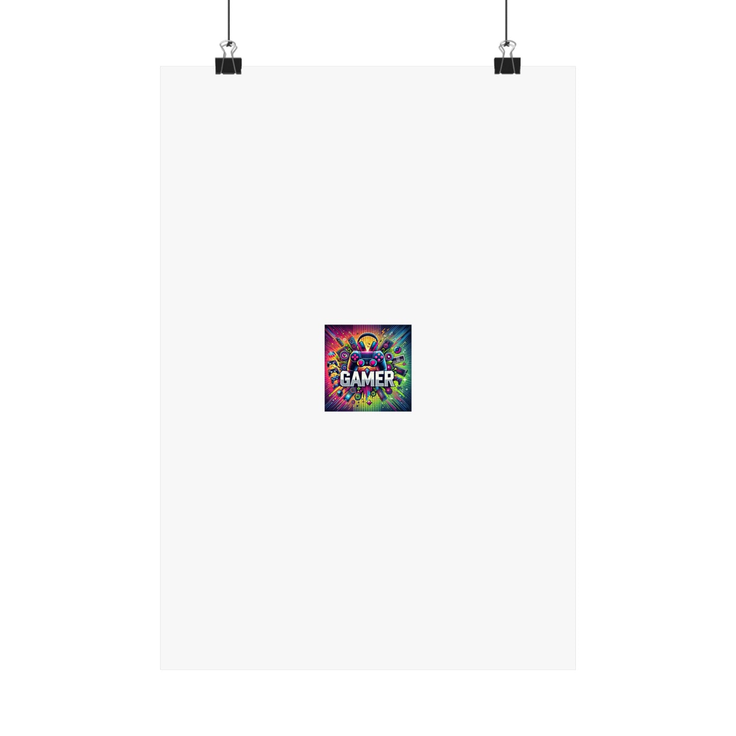 Neon Gamer Energy Retro Arcade Gaming Wall Art Poster