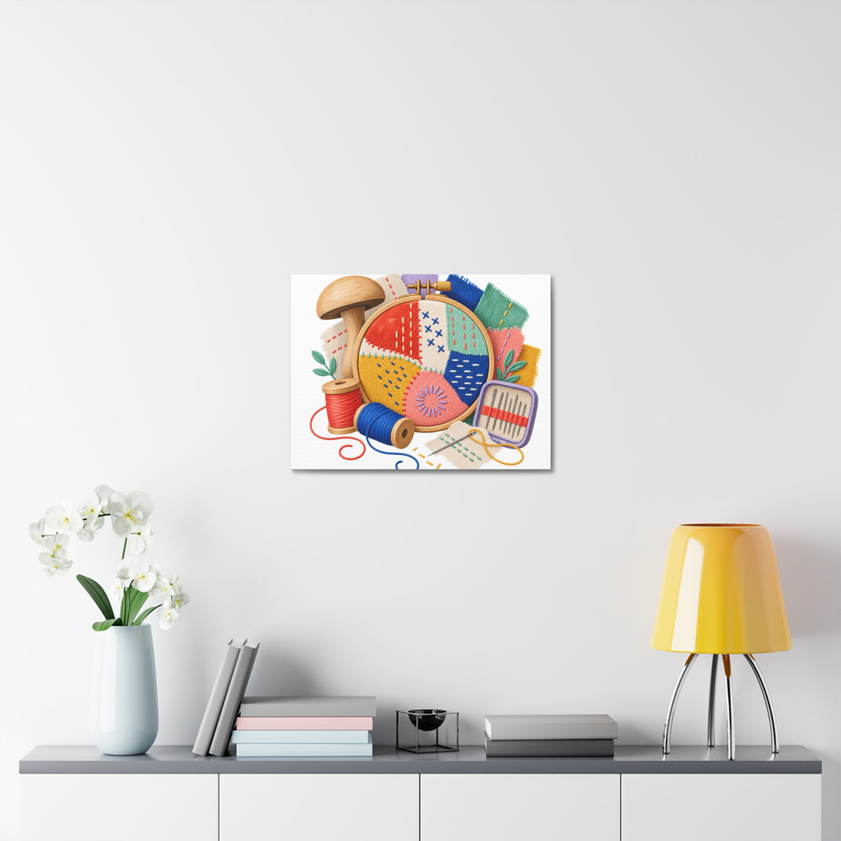 Colorful Visible Mending Workshop Canvas