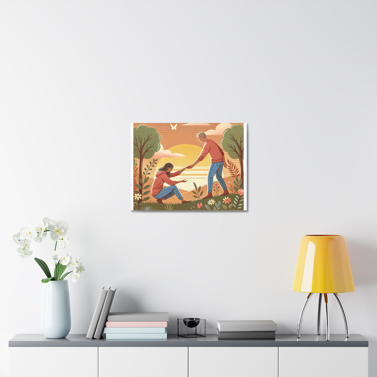 Helping Hands Sunset Garden Canvas Wall Art