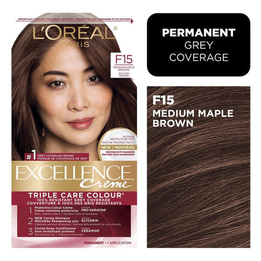 Excellence Permanent Color, Triple Protection, Medium Maple Brown 5 Ar