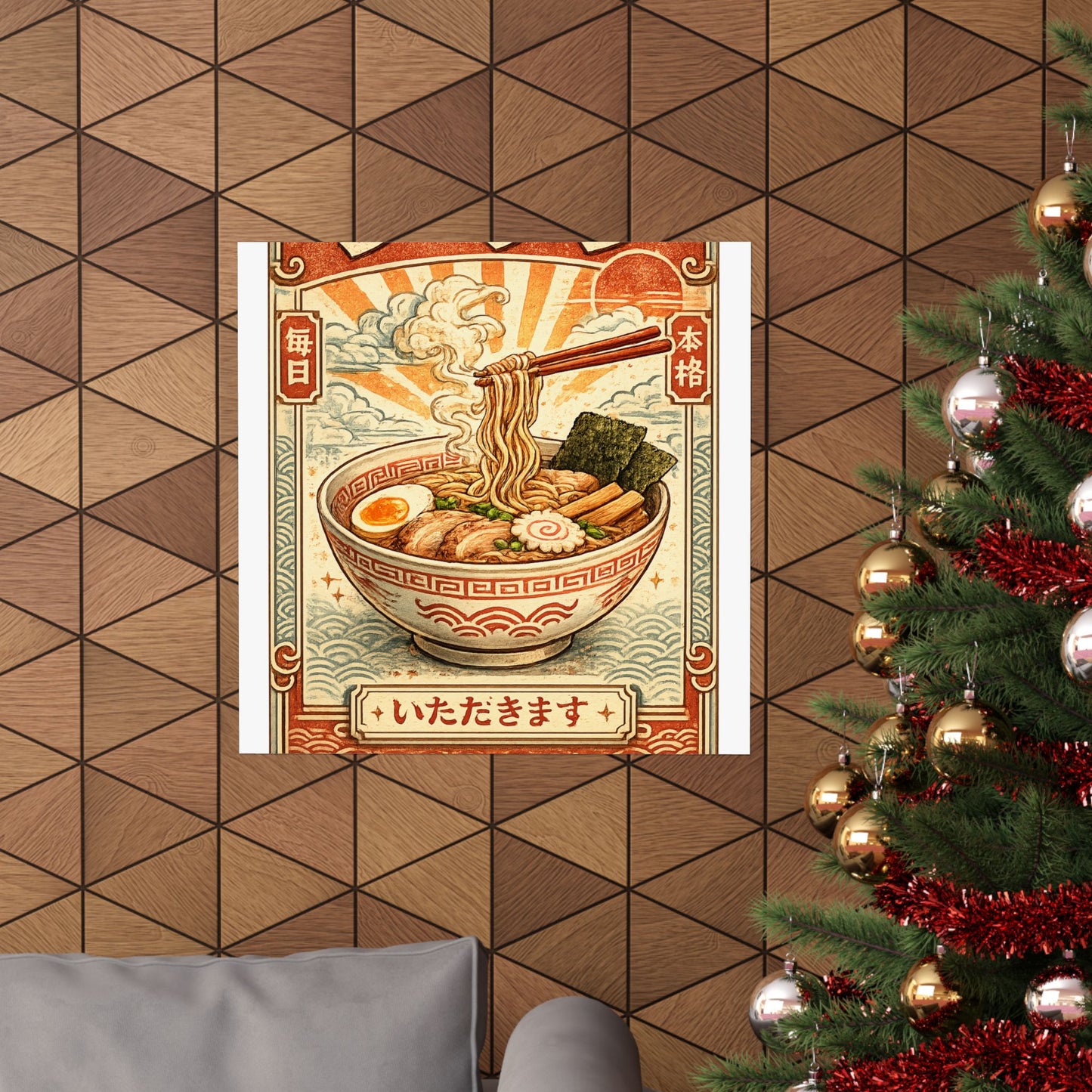 Vintage Ramen Bowl Japanese Food Art Poster