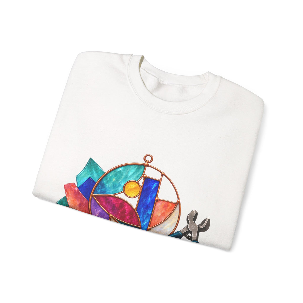Abstract Stained Glass Suncatcher Workshop Sweatshirt