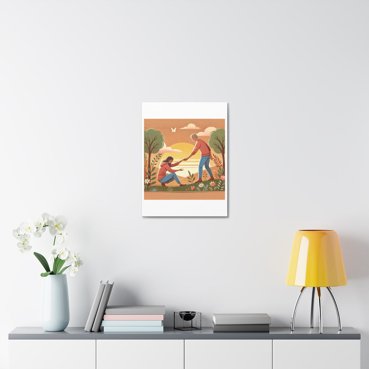 Helping Hands Sunset Garden Canvas Wall Art