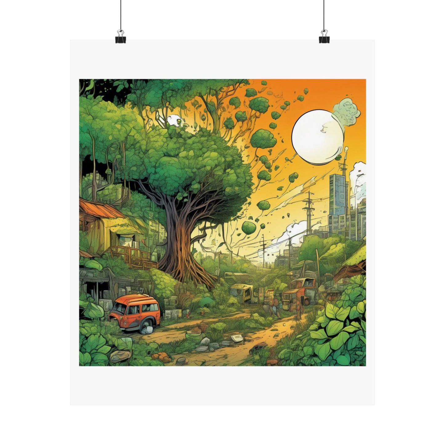 Cottage Road Landscape Nature Gift Art Poster