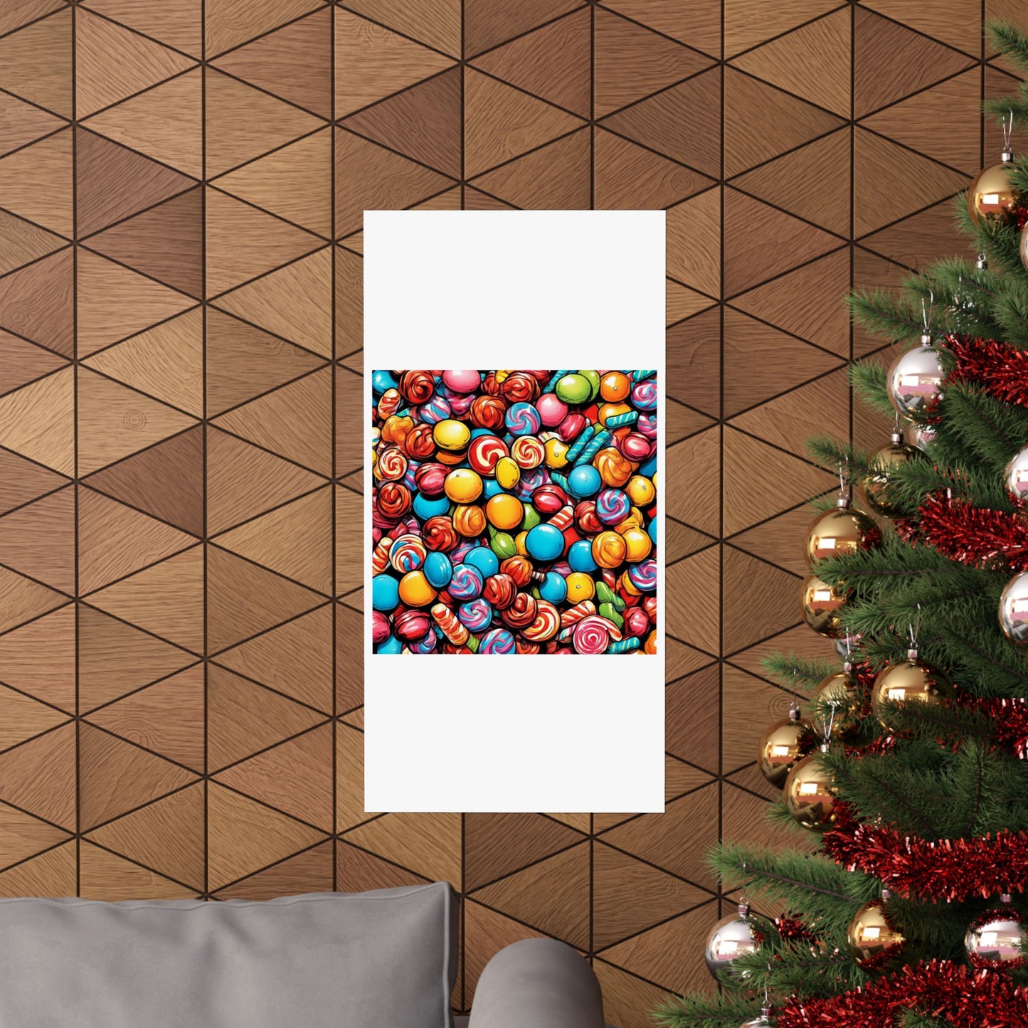 Colorful Candy Pattern Sweets Gift Art Poster