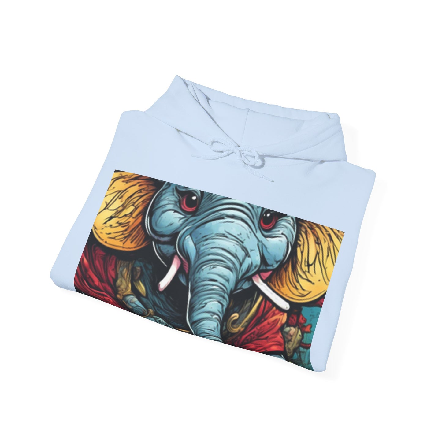 Colorful Elephant Garden Parade Wildlife Animal Art Hoodie