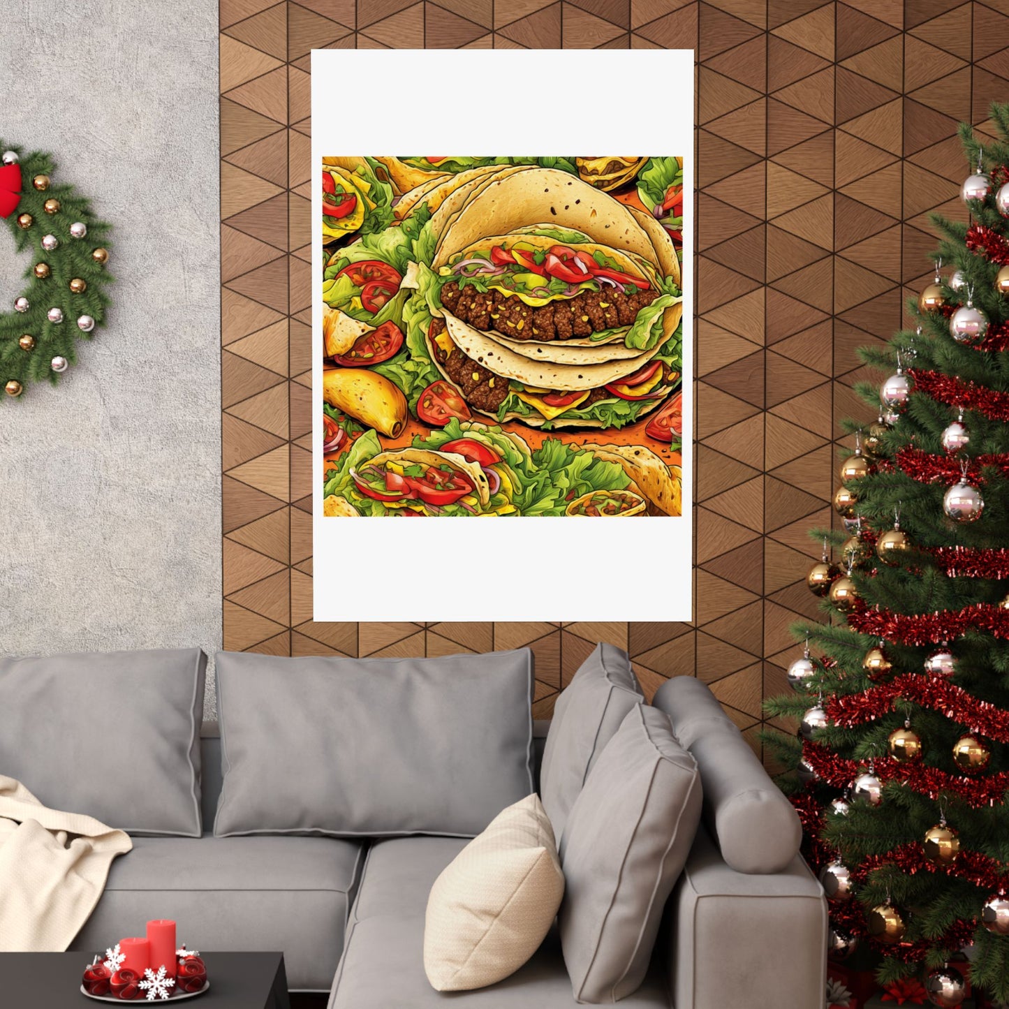 Stacked Taco Fiesta Foodie Gift Art Poster