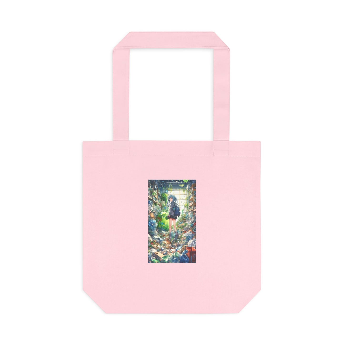 Green Recycling Alley Anime Girl Reusable Eco Tote Bag