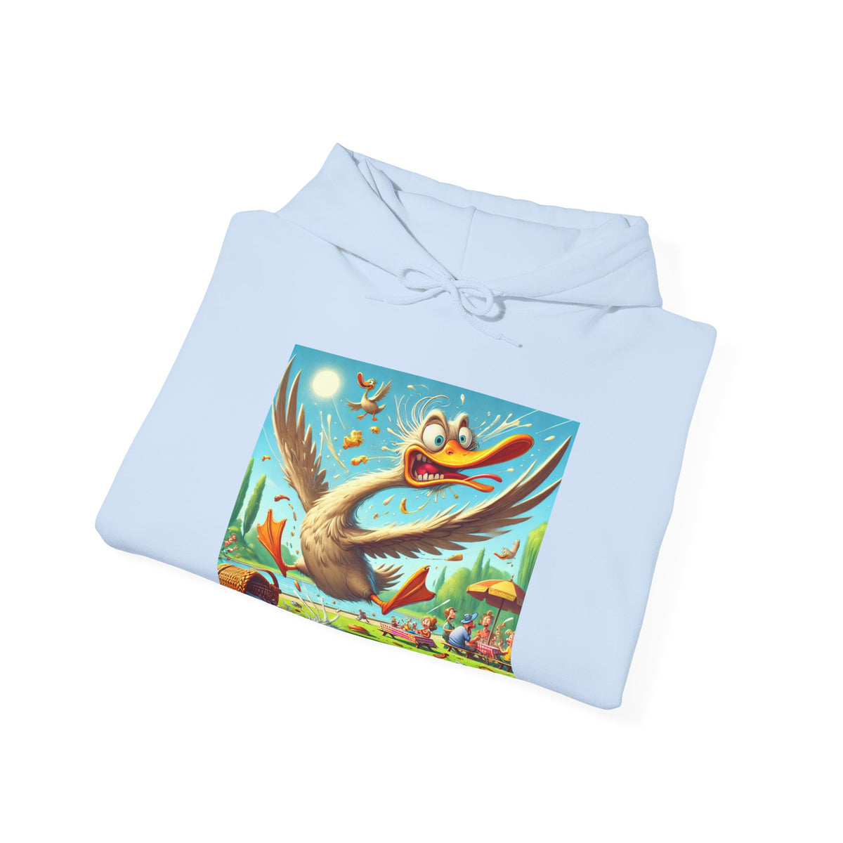 Chaotic Picnic Duck Funny Summer Adventure Hoodie