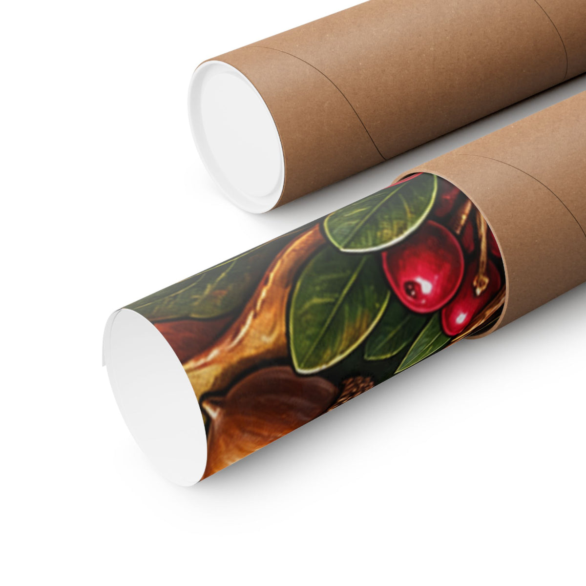 Autumn Oak Lantern and Acorns Poster