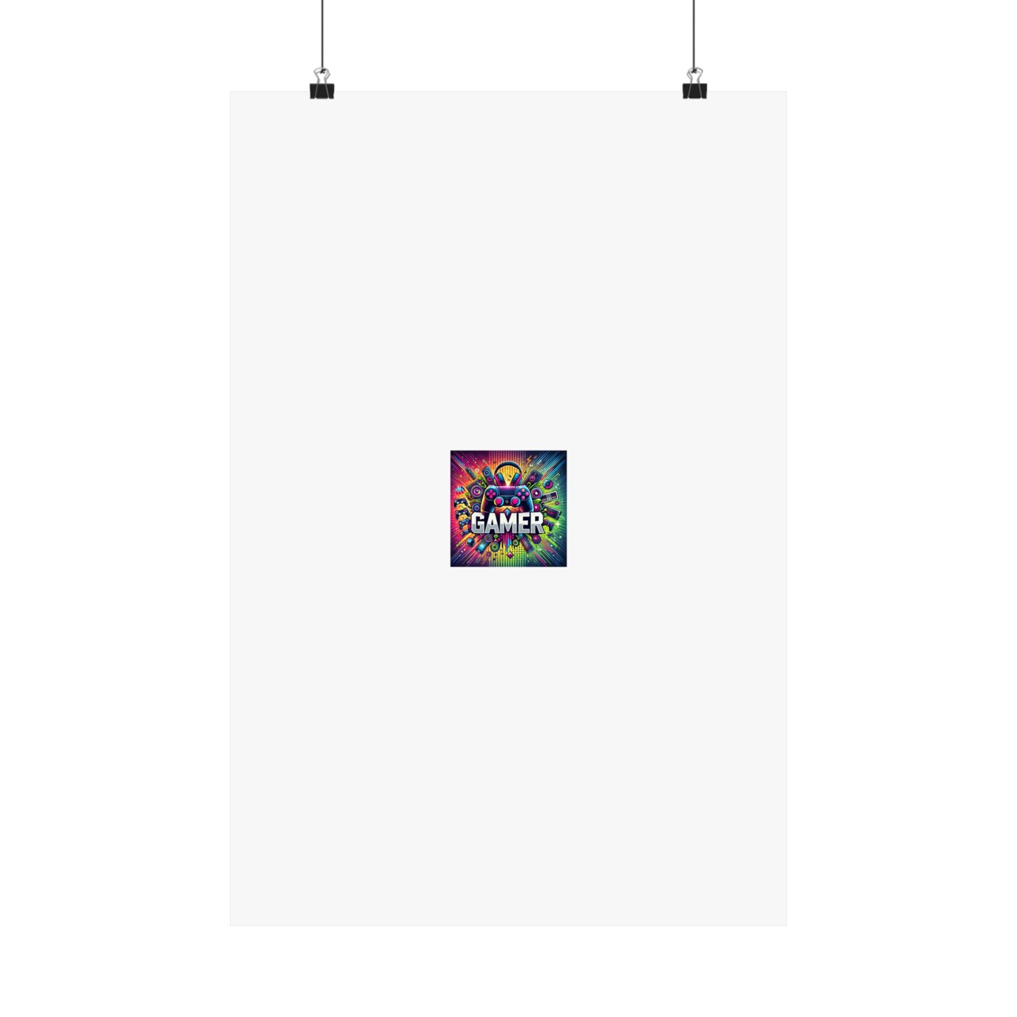Neon Gamer Energy Retro Arcade Gaming Wall Art Poster