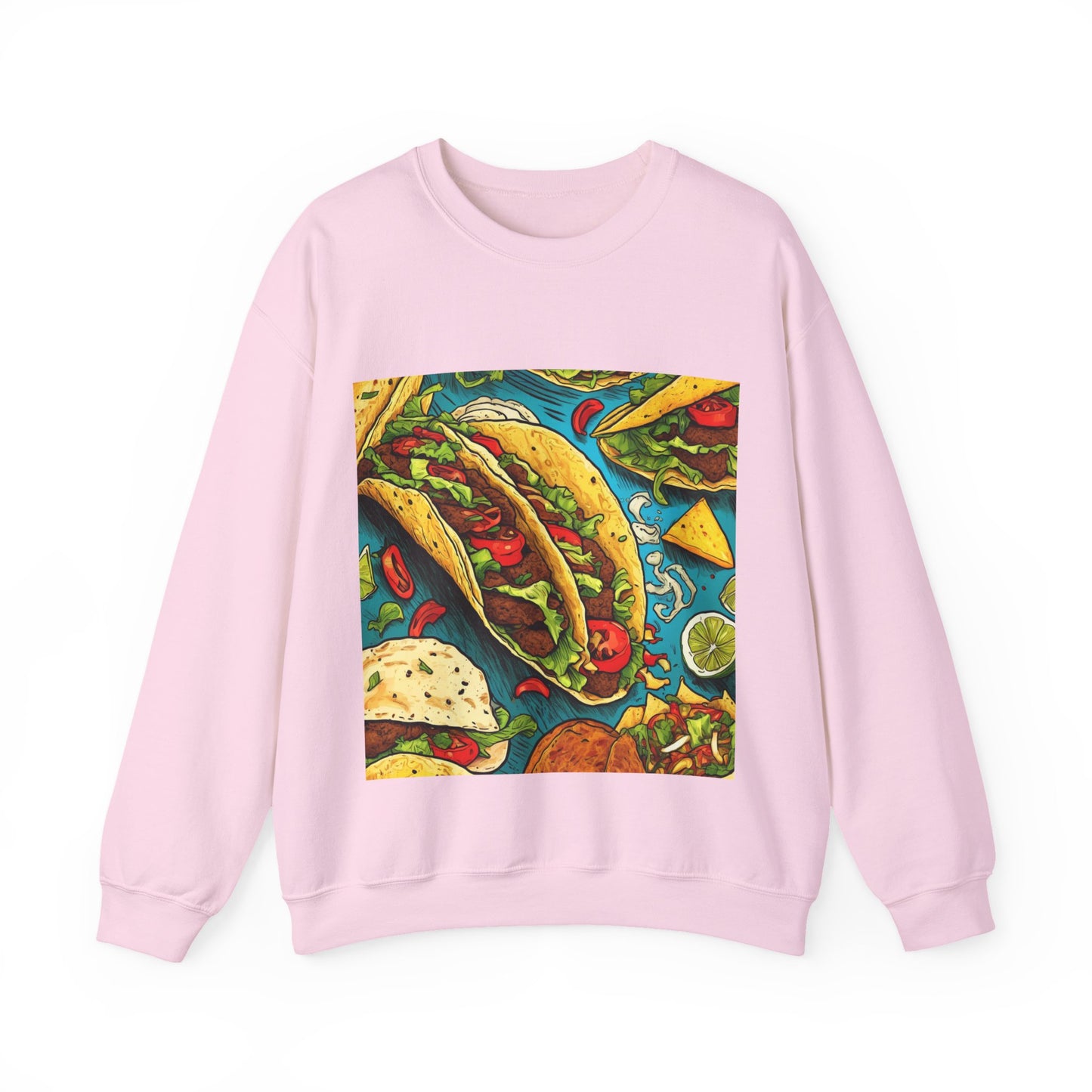 Taco Party Pattern Foodie Gift Art Sweatshirt