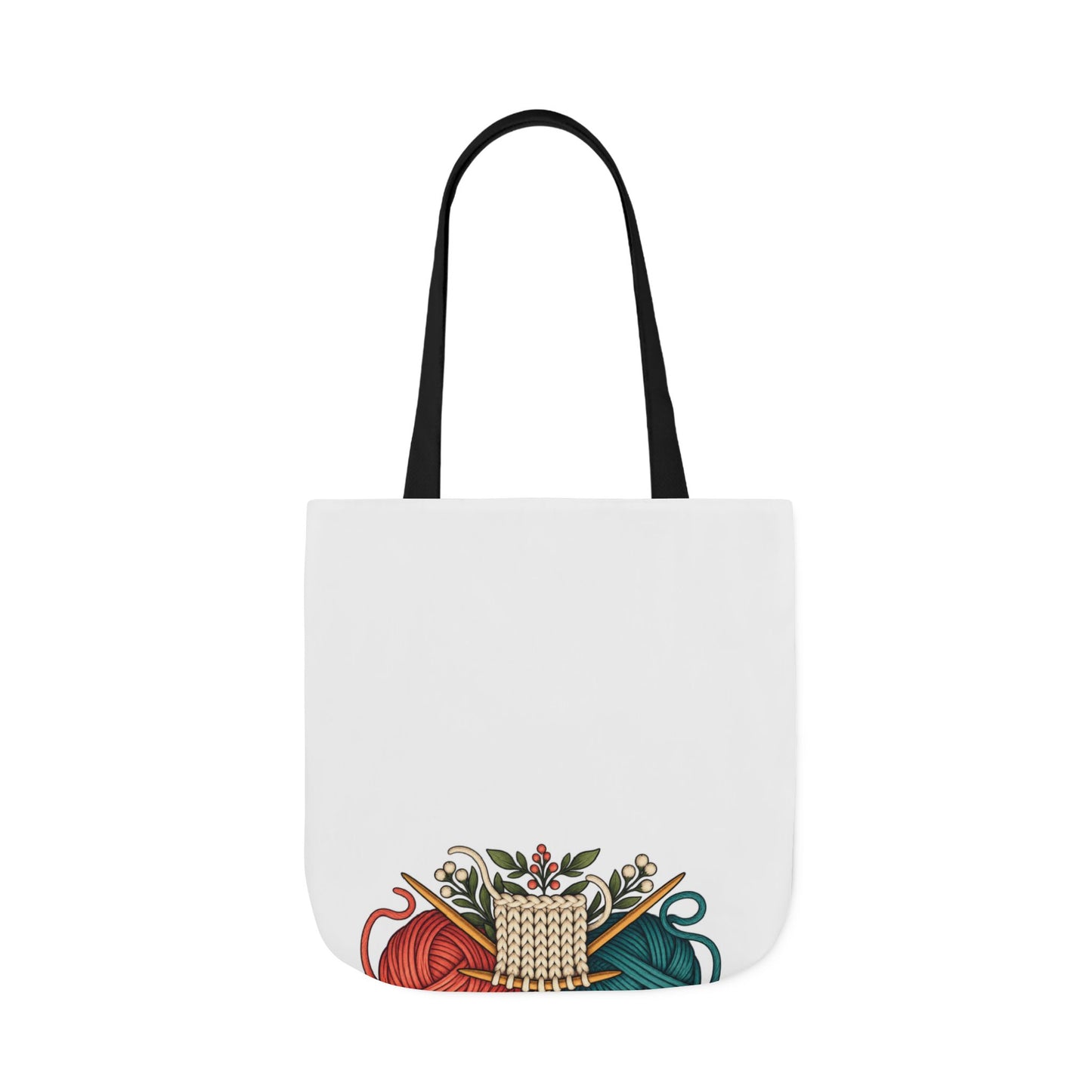 Retro Yarn and Knitting Botanical Art Tote Bag