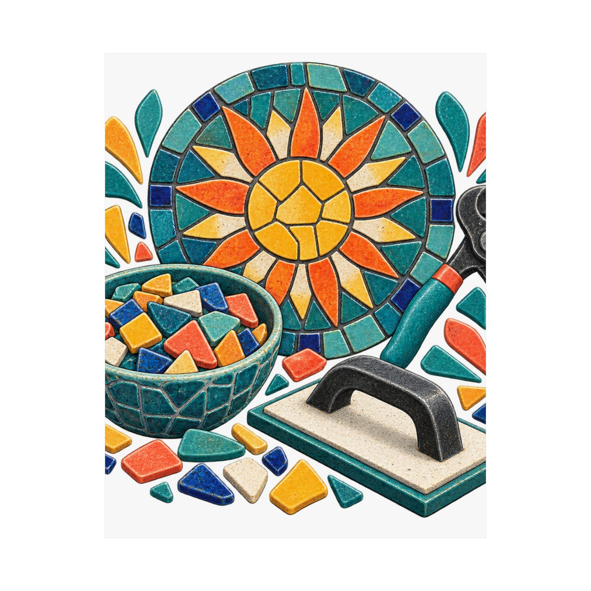 Sunburst Mosaic Making Workshop Poster