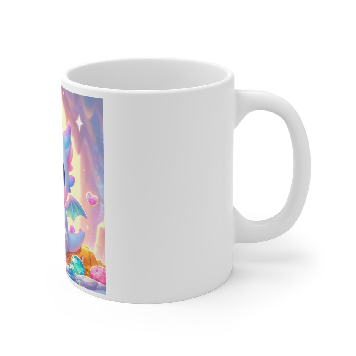 Pastel Treasure Dragon Kawaii Fantasy Coffee Mug
