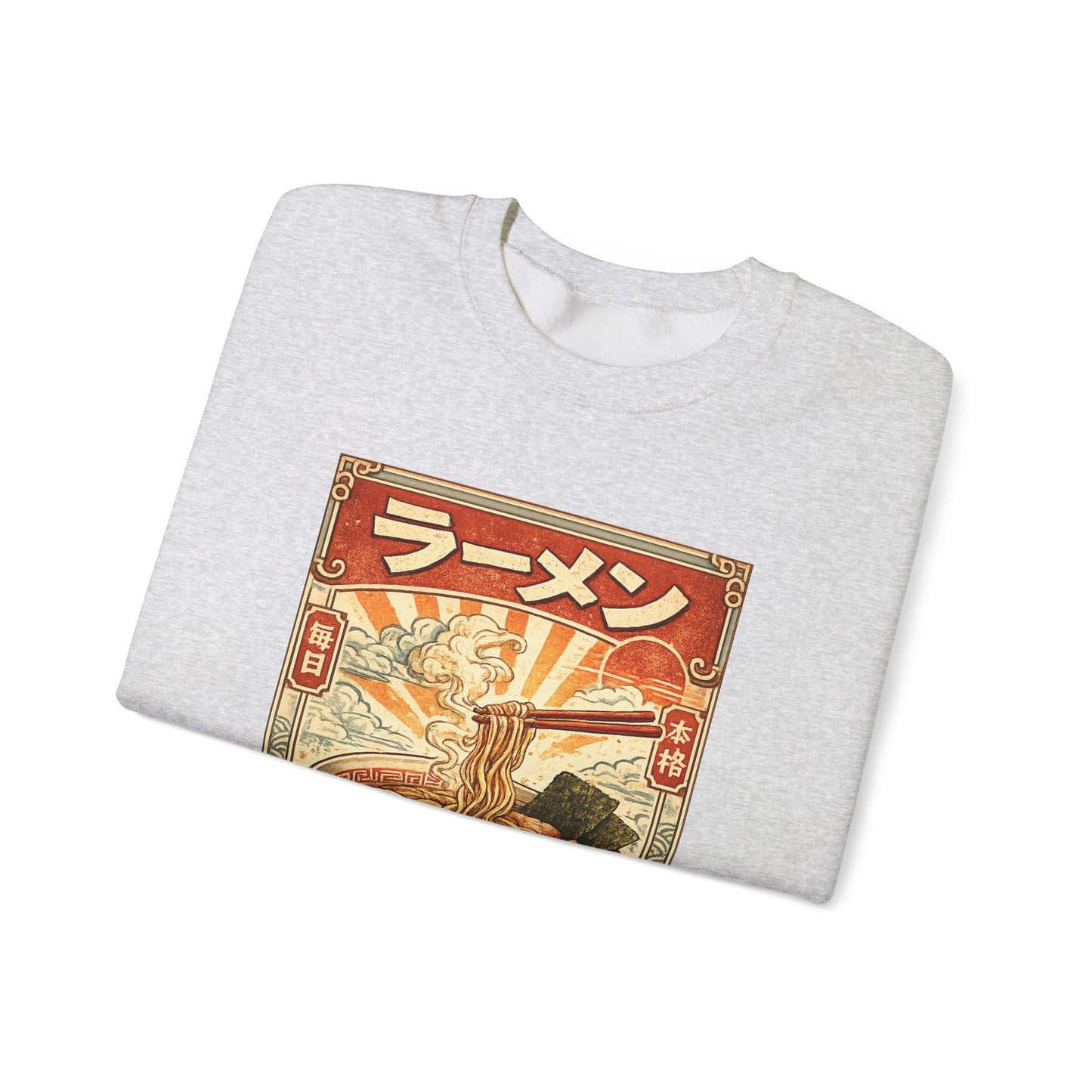 Vintage Ramen Bowl Illustration Sweatshirt