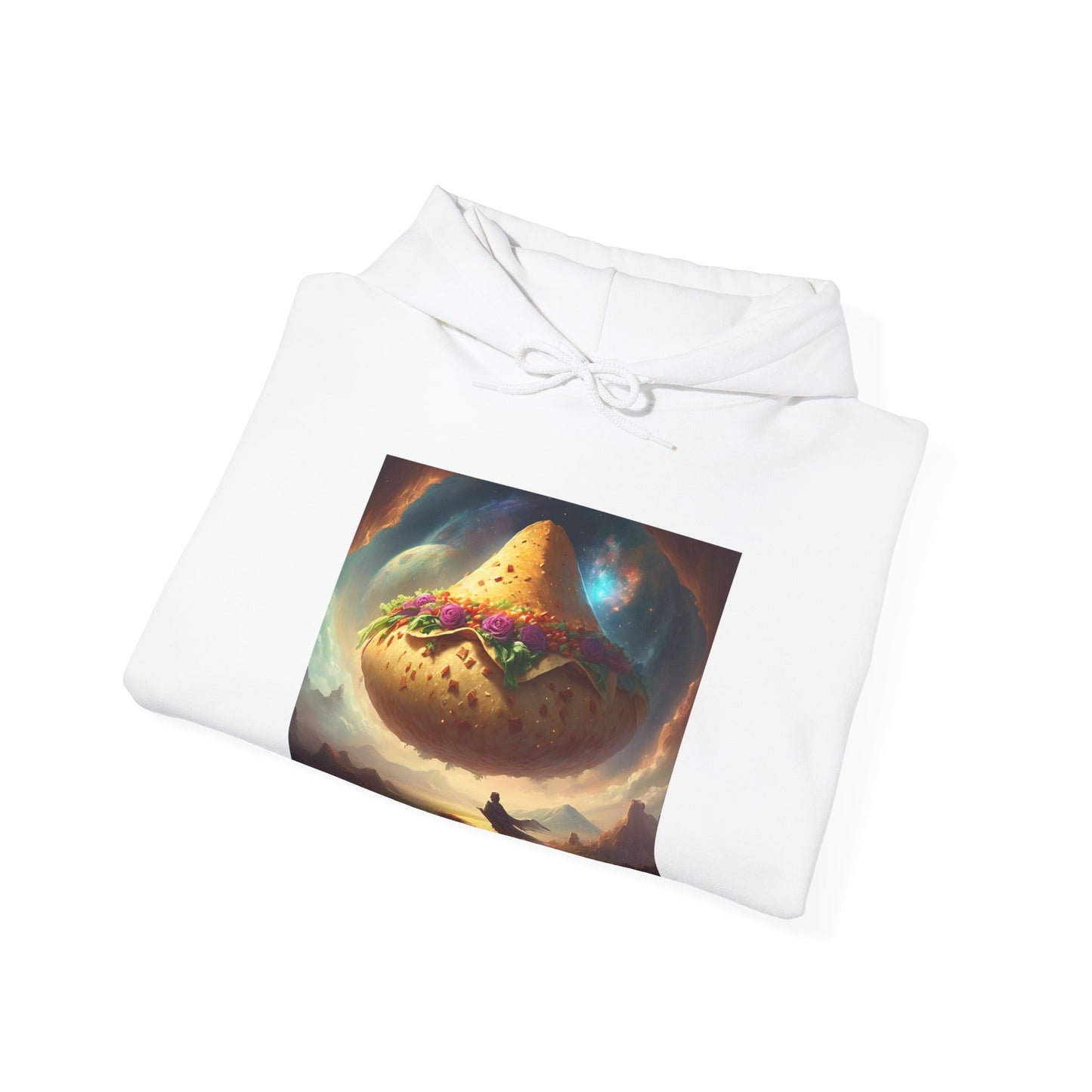 Cosmic Taco Planetoid Surreal Food Fantasy Art Hoodie