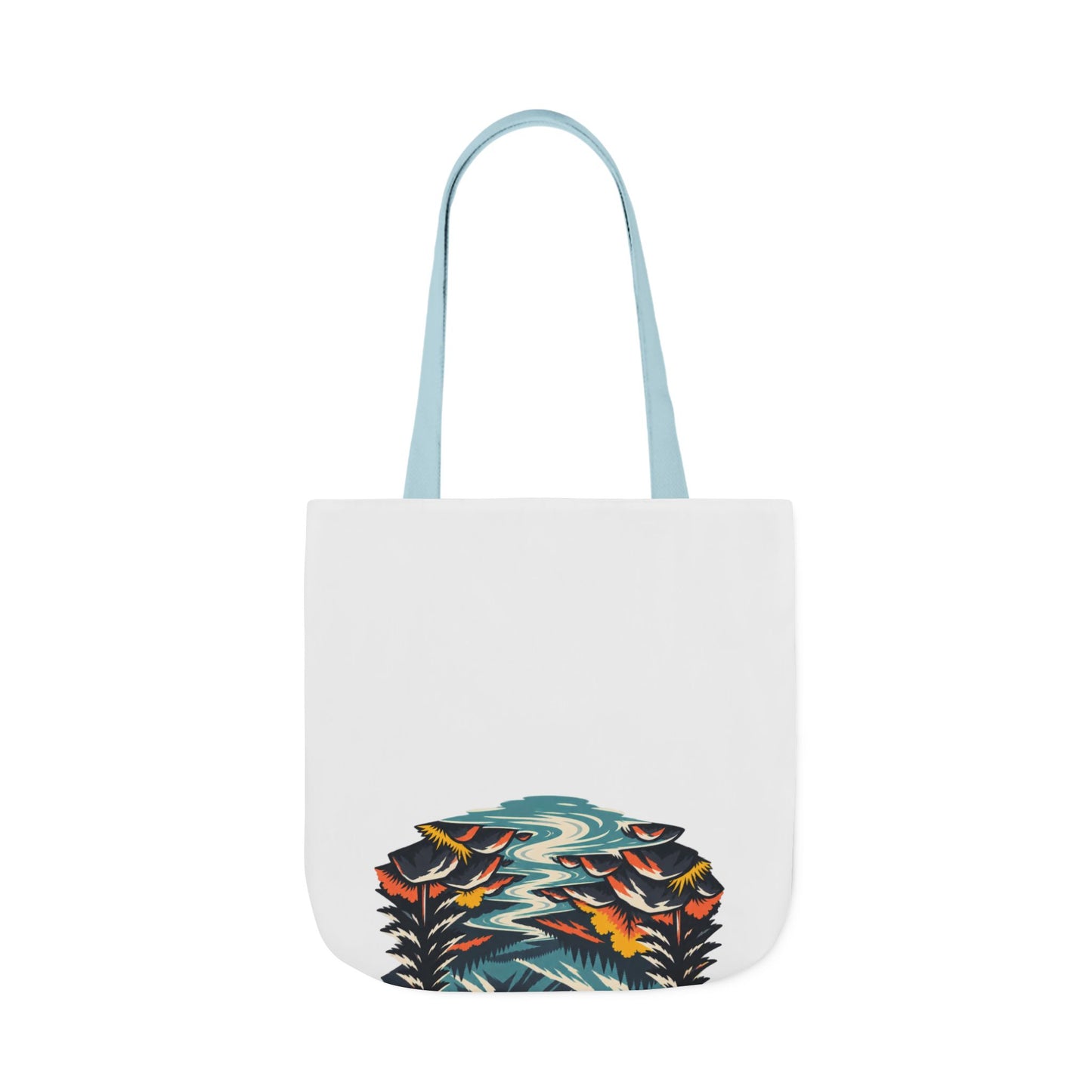 Alpine Sunrise River Mountain Adventure Tote Bag