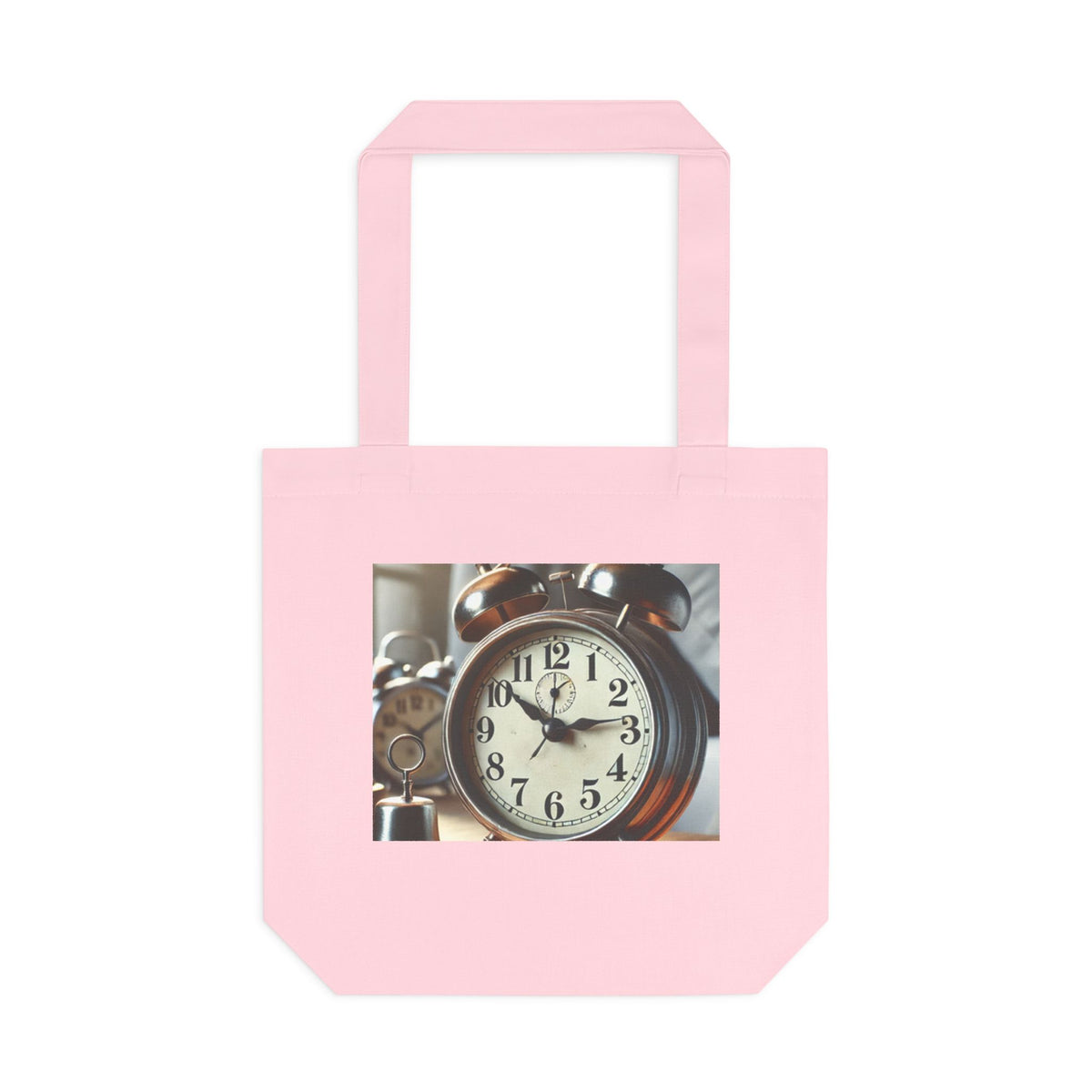 Vintage Alarm Clock Morning Routine Timekeeper Tote Bag