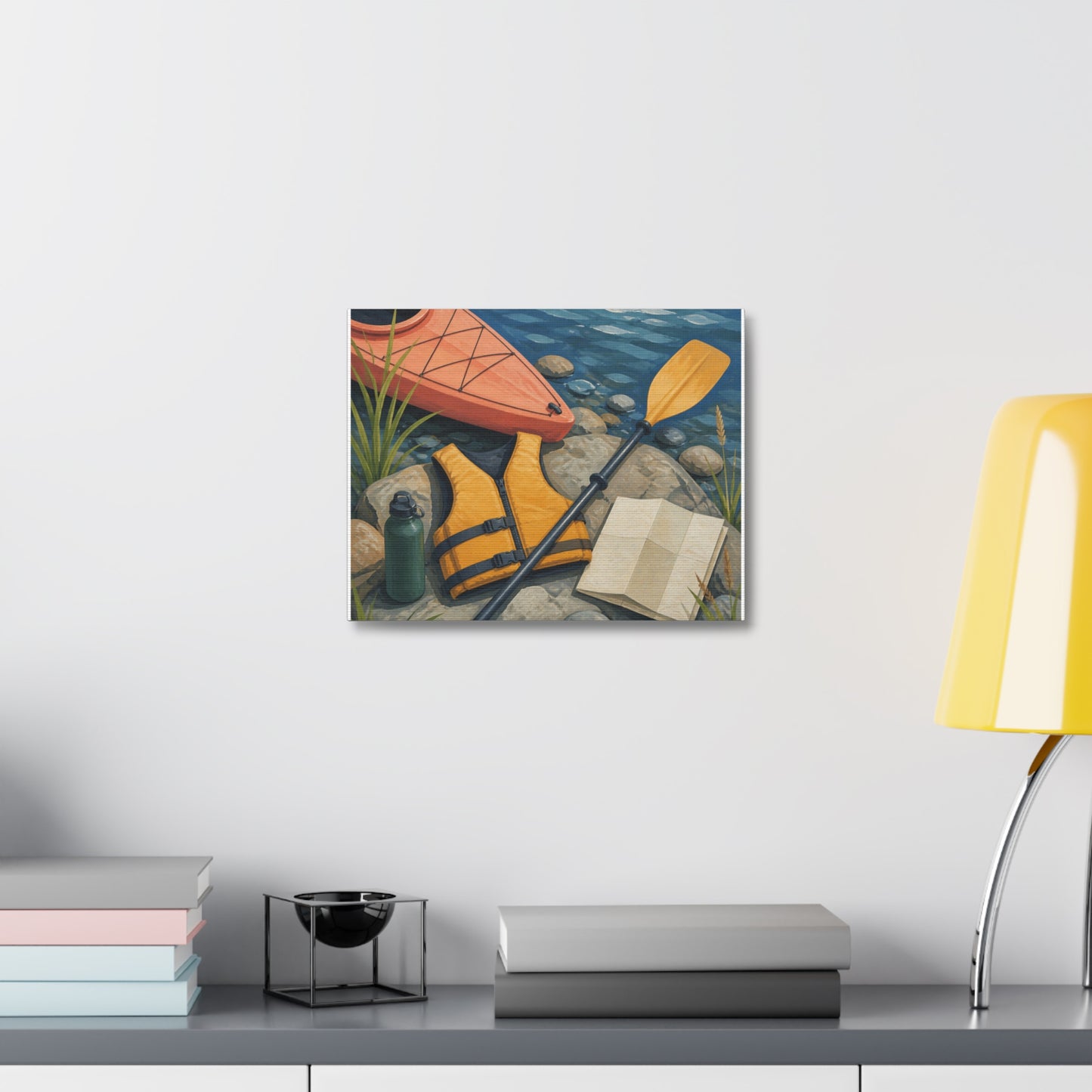 Calm Kayaking Adventure Art Canvas Art