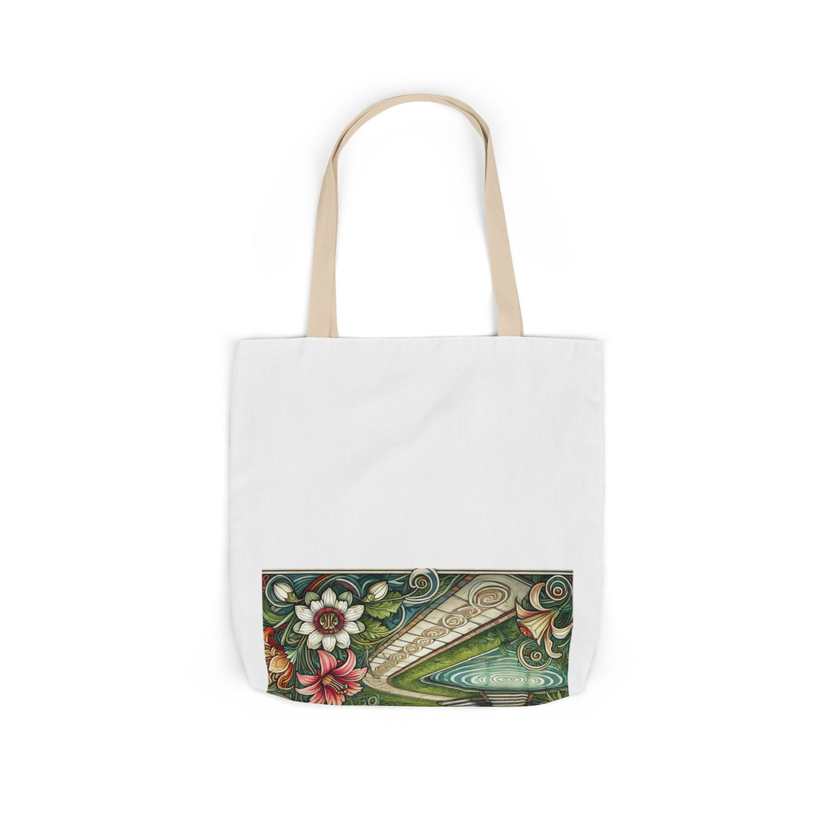 Botanical Gazebo Garden Art Nouveau Canvas Tote Bag
