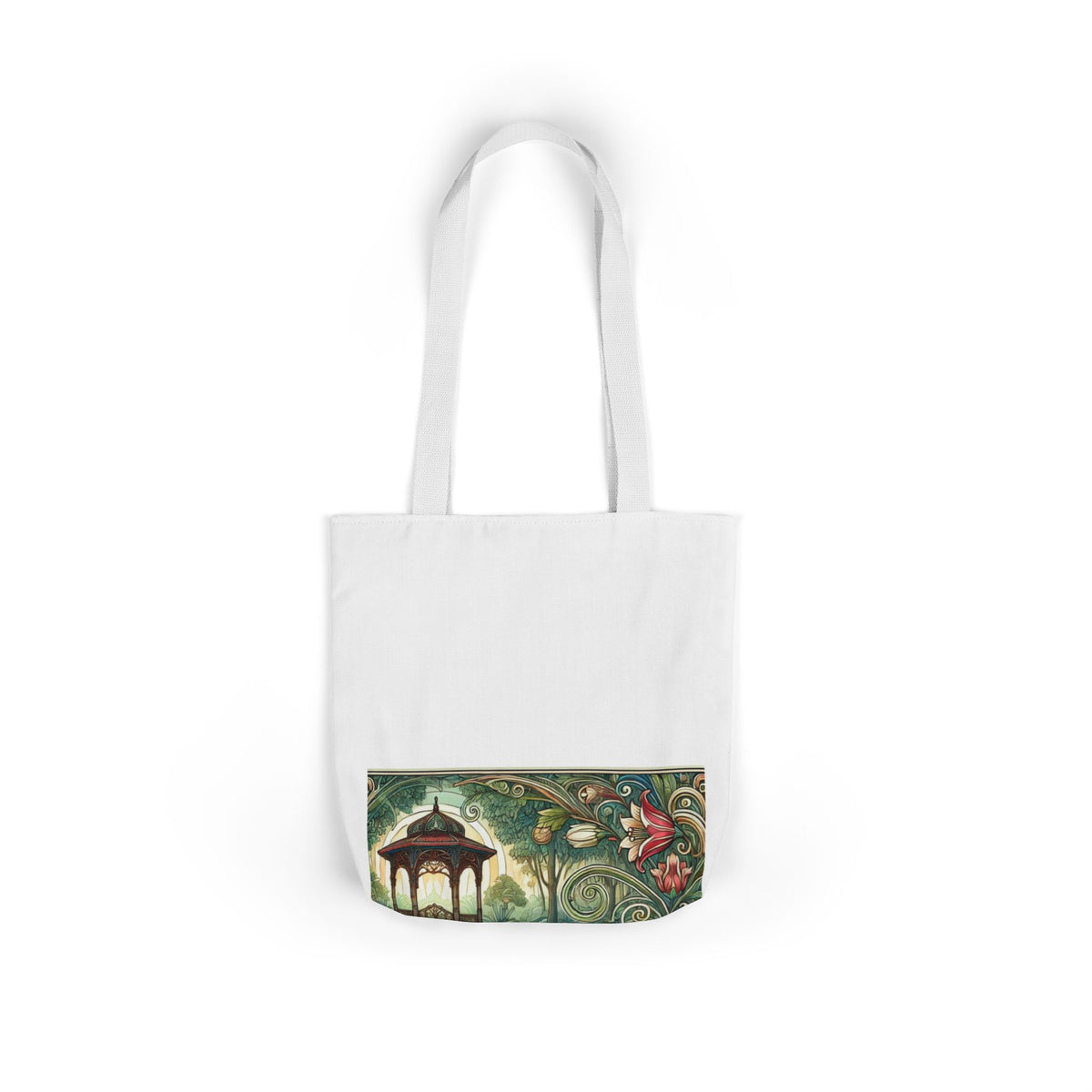 Botanical Gazebo Garden Art Nouveau Canvas Tote Bag