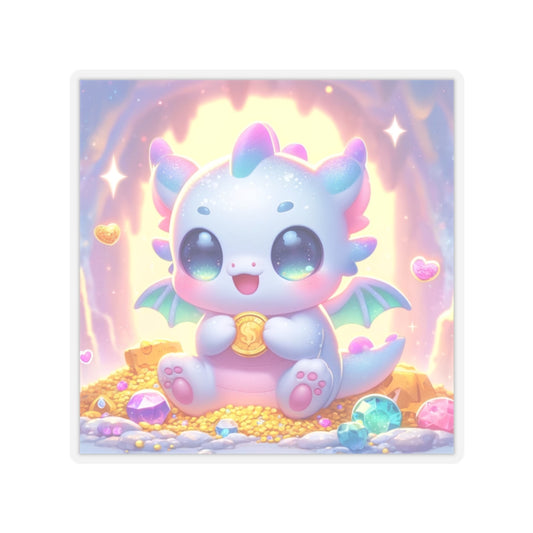 Pastel Treasure Dragon Kawaii Fantasy Sticker
