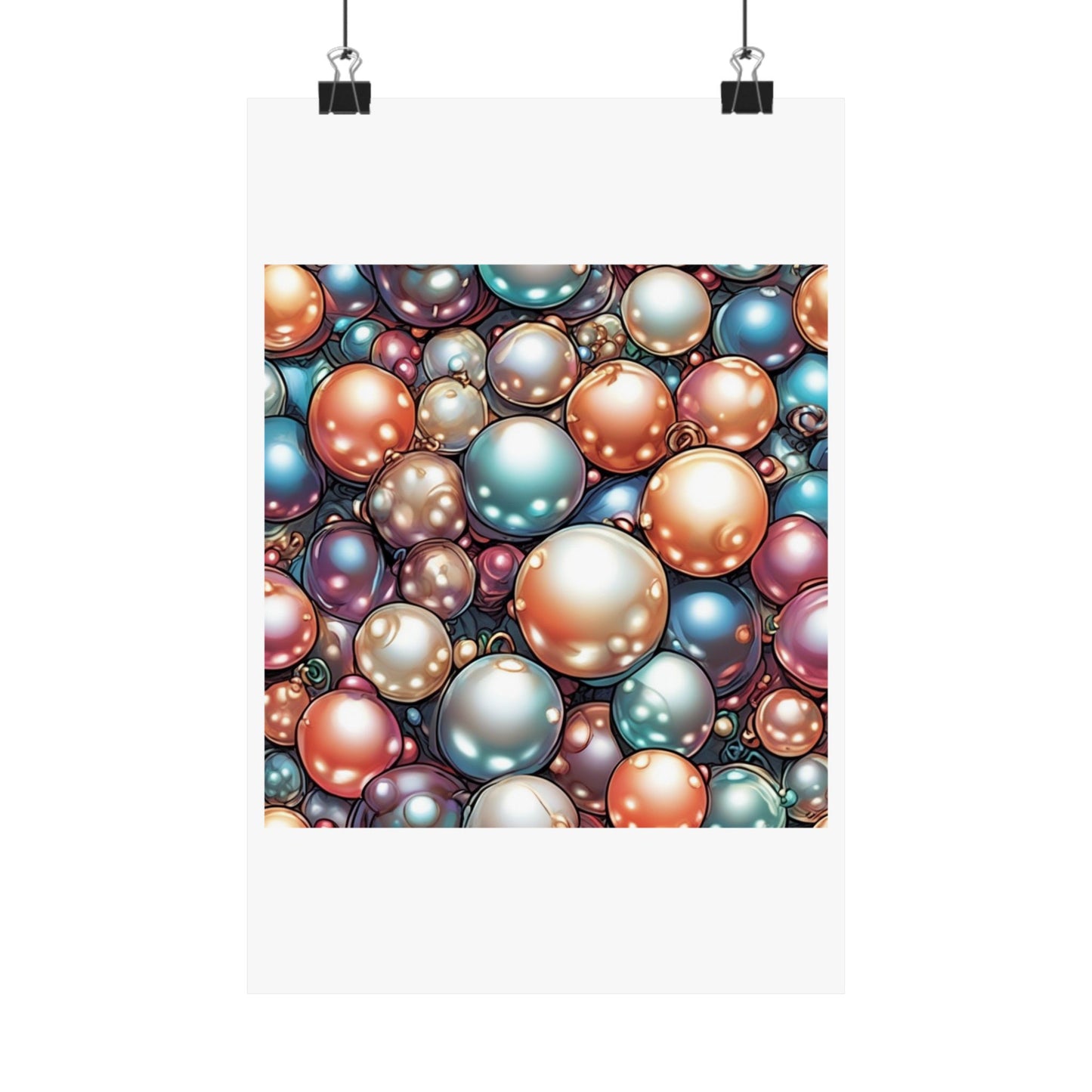 Glossy Orb Marble Abstract Gift Art Poster