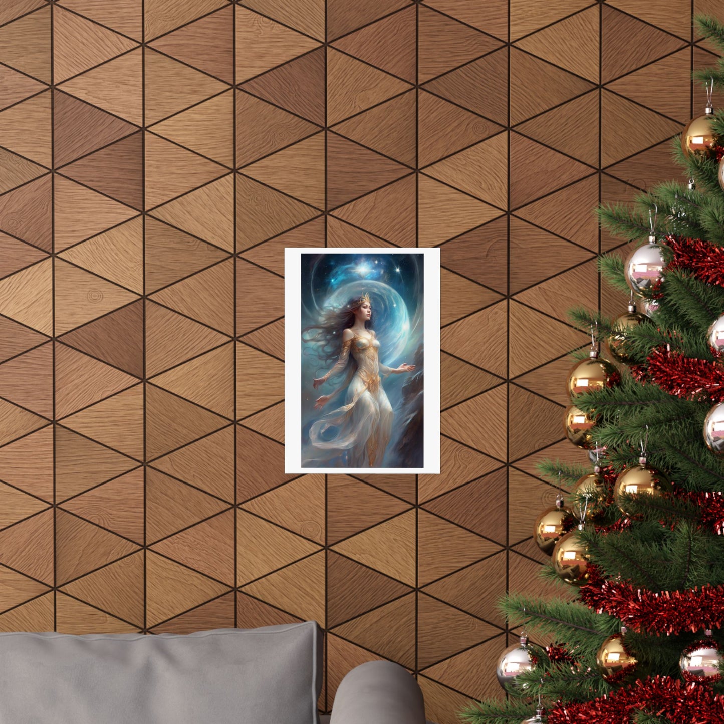 Lunar Celestial Queen Fantasy Portrait Poster