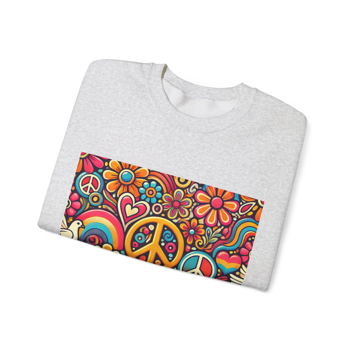 Colorful Peace Floral Pattern Sweatshirt