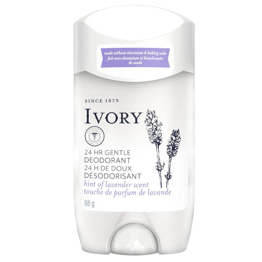 Ivory Aluminum Free Deodorant, Hint of Lavender, 24-Hour Odor Protection, 2.4 oz Stick