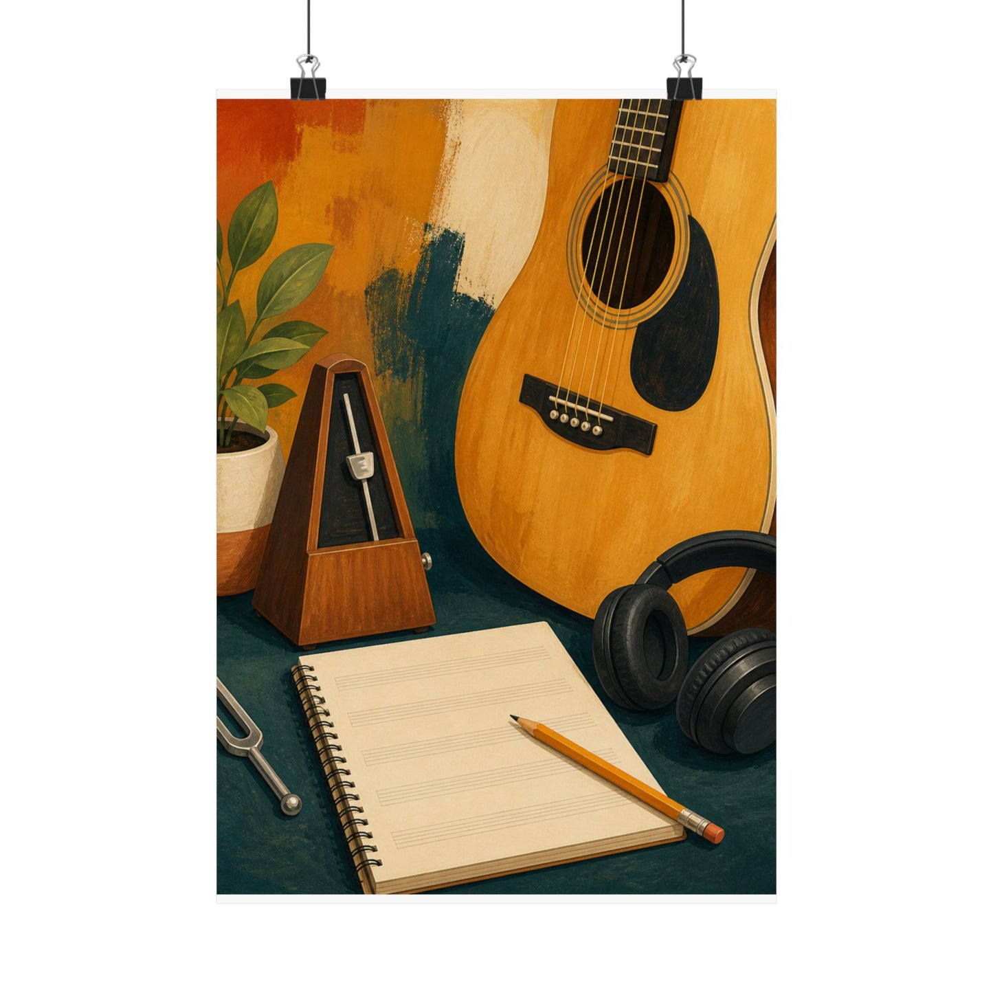 Warm Music Practice Hobby Poster
