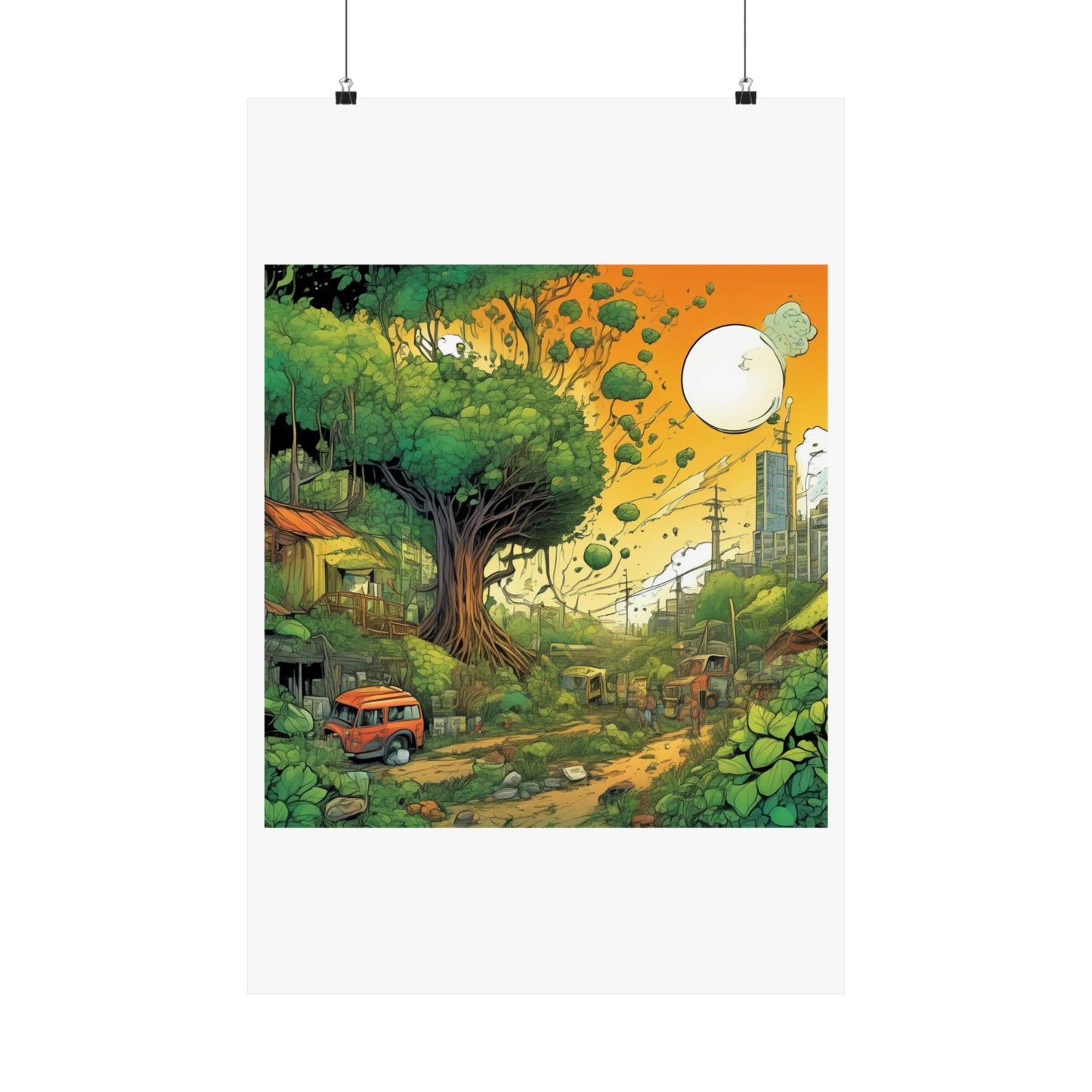 Cottage Road Landscape Nature Gift Art Poster