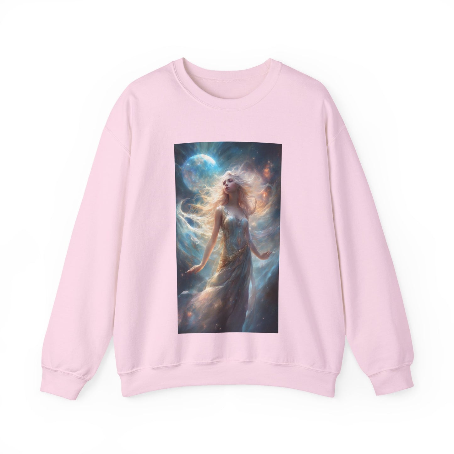 Moonlit Celestial Maiden Fantasy Portrait Sweatshirt