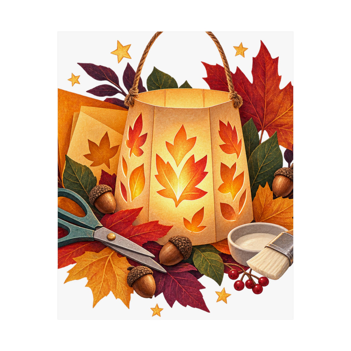 Autumn Lantern Making Workshop Poster