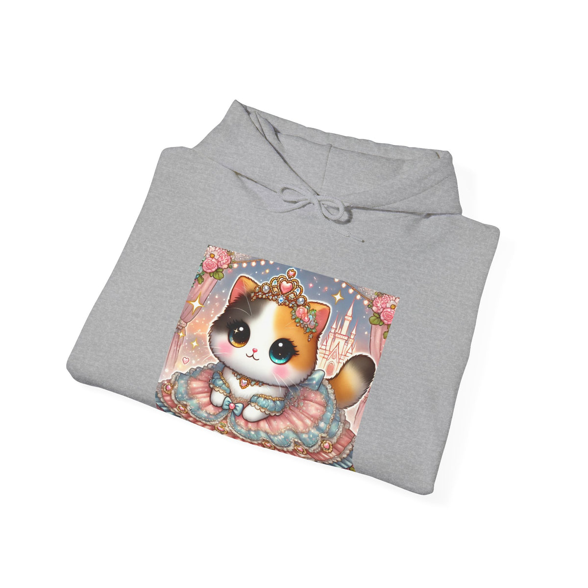 Pastel Princess Calico Cat Fantasy Hoodie