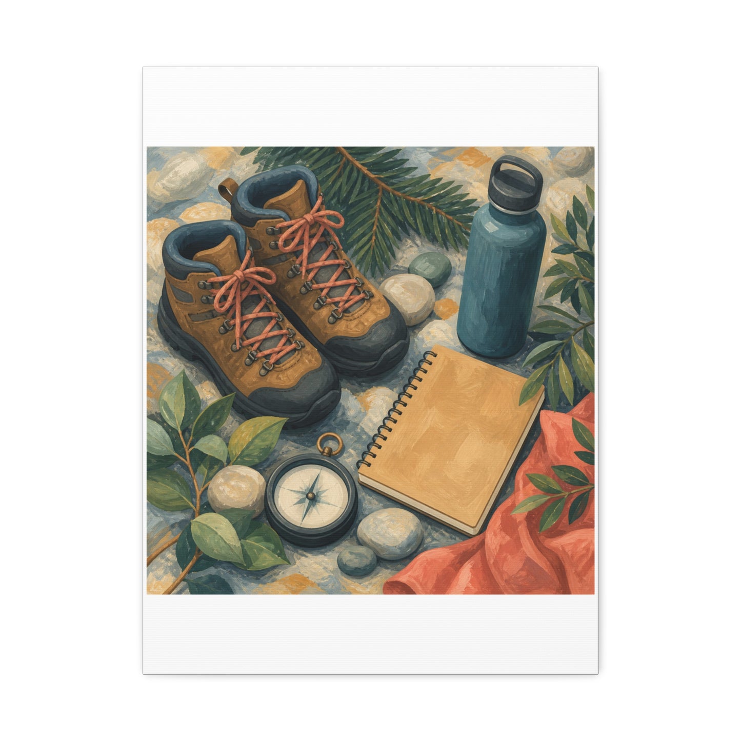 Quiet Hiking Trail Gear Art Canvas Art