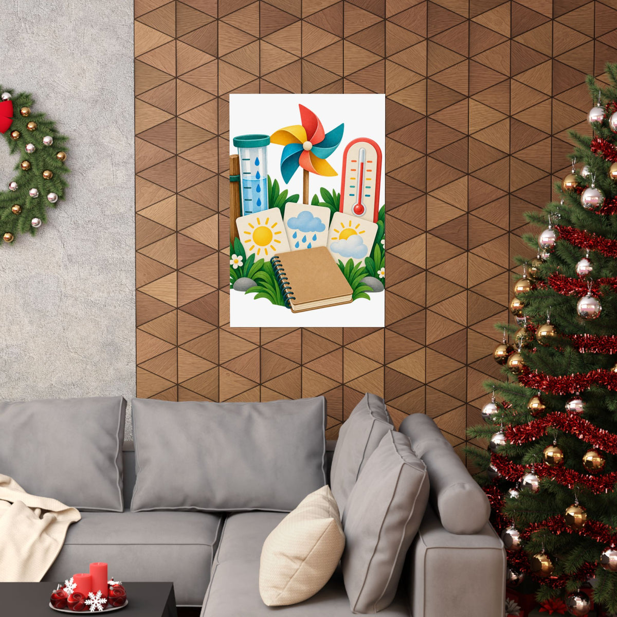 Colorful Backyard Weather Watching Kit Poster