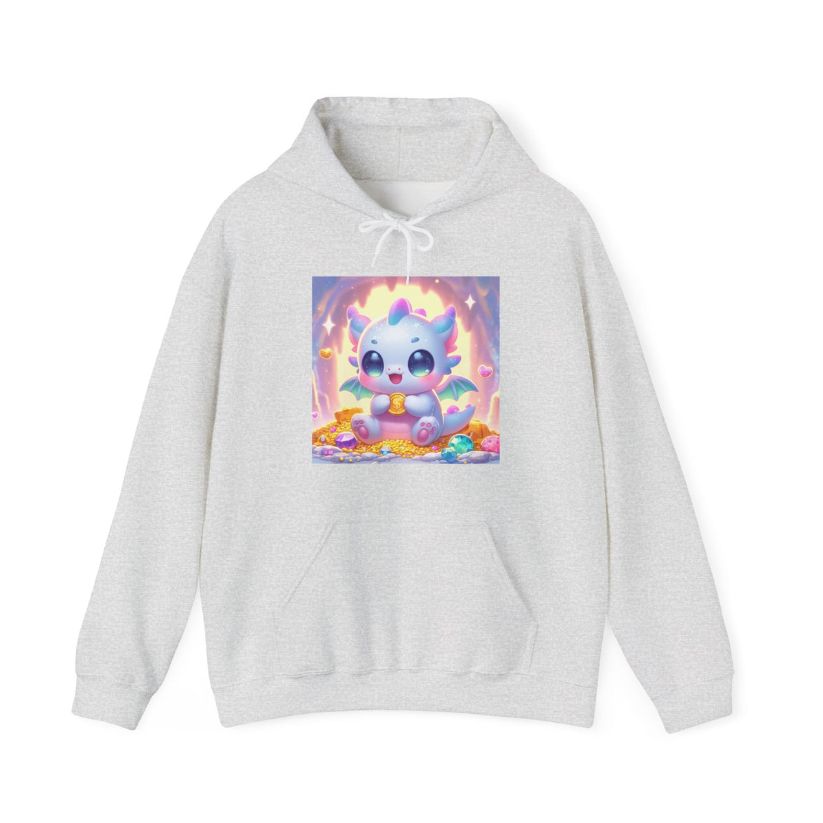 Pastel Treasure Dragon Kawaii Fantasy Hoodie